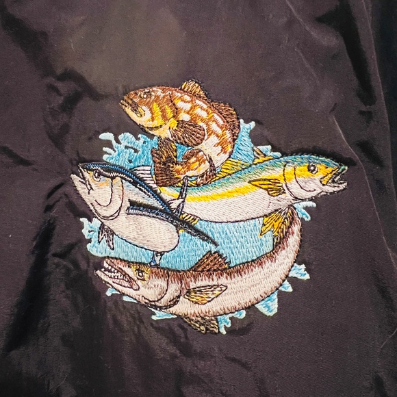 Vintage Hartwell Jacket Mens 4XL zip up Bass Fish Embroidered fishing outdoor - Picture 4 of 12